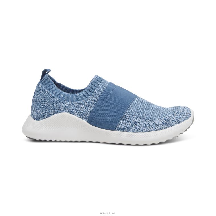 Allie Arch Support Sneakers Aetrex Women Storm Blue XLXT0203 - Image 4