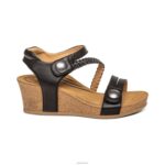 Avril Quarter Strap Wedge Aetrex Women Black XLXT0240 - Image 2