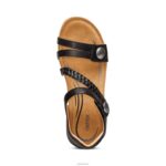 Avril Quarter Strap Wedge Aetrex Women Black XLXT0240 - Image 5