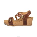 Avril Quarter Strap Wedge Aetrex Women Walnut XLXT0242 - Image 4
