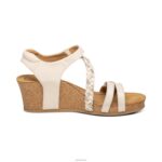 Avril Quarter Strap Wedge Aetrex Women White XLXT0202 - Image 2