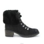 Brooklyn Weather Friendly Fur Lace Up Boot Aetrex Women Black XLXT0124 - Image 2