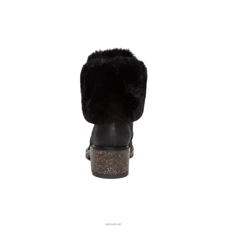 Brooklyn Weather Friendly Fur Lace Up Boot Aetrex Women Black XLXT0124 - Image 3