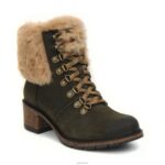 Brooklyn Weather Friendly Fur Lace Up Boot Aetrex Women Khaki XLXT099