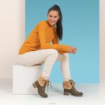 Brooklyn Weather Friendly Fur Lace Up Boot Aetrex Women Khaki XLXT099 - Image 7