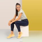 Carly Arch Support Sneakers Aetrex Women Lemon XLXT0258 - Image 8