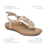 Charli Thong Sandal Aetrex Women Black XLXT0115 - Image 7