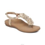 Charli Thong Sandal Aetrex Women Champagne XLXT0137