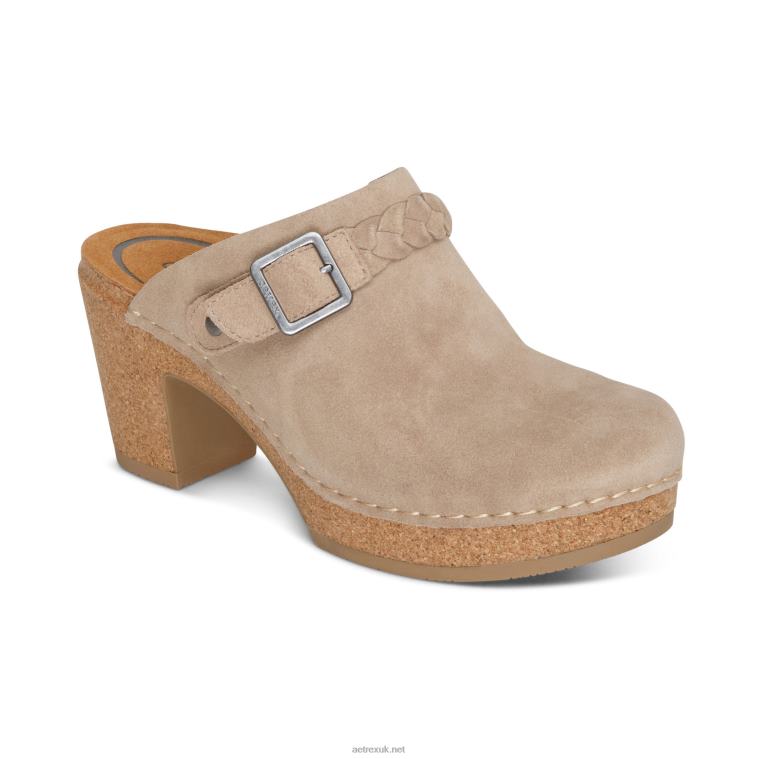 corey_clog_aetrex_women_taupe_xlxt042.jpg Corey Clog Aetrex Women Taupe XLXT042 - Image 1