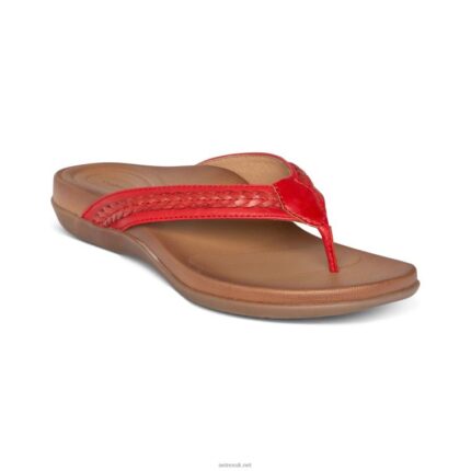 Emmy Braided Thong Aetrex Women Red XLXT090