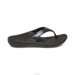 Fiji Orthotic Flips Aetrex Women Black XLXT038 - Image 4