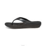 Fiji Orthotic Flips Aetrex Women Black XLXT038 - Image 5