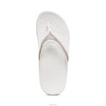 Fiji Orthotic Flips Aetrex Women White Sparkle XLXT0300 - Image 5