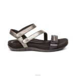 Gabby Adjustable Quarter Strap Sandal Aetrex Women Black Multi XLXT0308 - Image 2