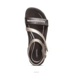 Gabby Adjustable Quarter Strap Sandal Aetrex Women Black Multi XLXT0308 - Image 5