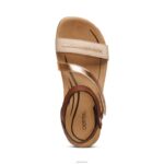 Gabby Adjustable Quarter Strap Sandal Aetrex Women Neutral Multi XLXT0194 - Image 5