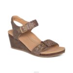 Grace Adjustable Woven Wedge Aetrex Women Taupe XLXT057