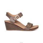 Grace Adjustable Woven Wedge Aetrex Women Taupe XLXT057 - Image 3