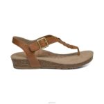 Harper Adjustable Slingback Thong Aetrex Women Cognac XLXT040 - Image 4