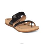 Izzy Adjustable Slide Sandal Aetrex Women Black XLXT087 - Image 2