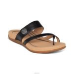 Izzy Adjustable Slide Sandal Aetrex Women Black XLXT087