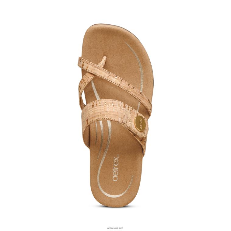 Izzy Adjustable Slide Sandal Aetrex Women Cork XLXT0215 - Image 5