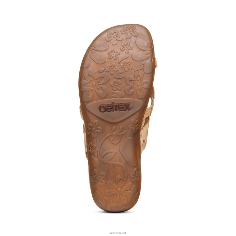 Izzy Adjustable Slide Sandal Aetrex Women Cork XLXT0215 - Image 6