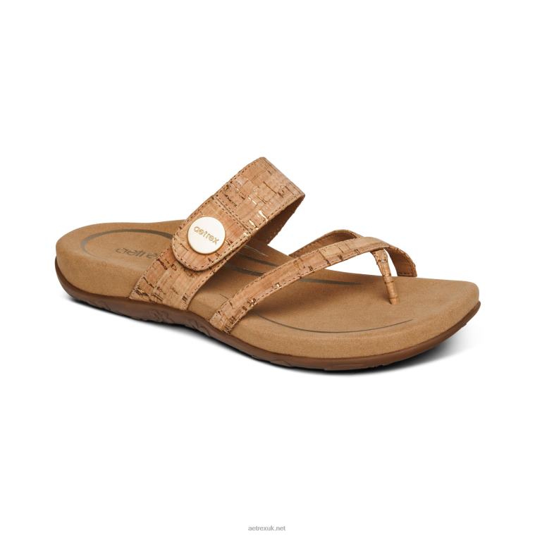 Izzy Adjustable Slide Sandal Aetrex Women Cork XLXT0215 - Image 1