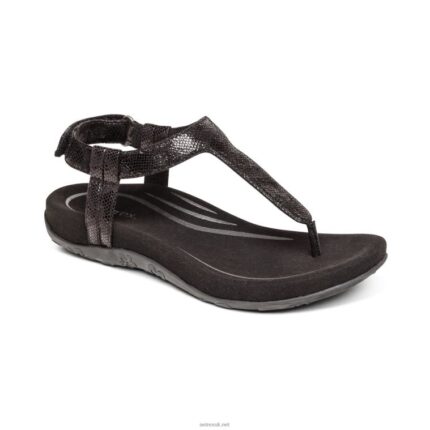 Jane Thong Sandal Aetrex Women Black XLXT0220