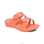 Janey Sport Slide Aetrex Women Coral XLXT048 - Image 7