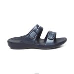 Janey Sport Slide Aetrex Women Navy XLXT0148 - Image 2