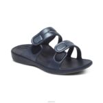 Janey Sport Slide Aetrex Women Navy XLXT0148 - Image 7