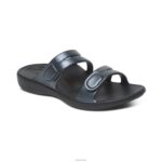 Janey Sport Slide Aetrex Women Pewter XLXT0104