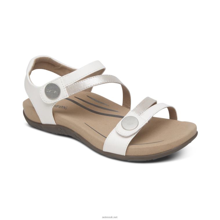 jess_adjustable_quarter_strap_sandal_aetrex_women_white_xlxt076.jpg Jess Adjustable Quarter Strap Sandal Aetrex Women White XLXT076 - Image 1