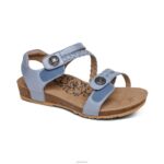 Jillian Braided Quarter Strap Sandal Aetrex Women Blue XLXT0198 - Image 7