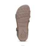 Jillian Braided Quarter Strap Sandal Aetrex Women Gunmetal XLXT014 - Image 3