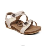 Jillian Braided Quarter Strap Sandal Aetrex Women Ivory XLXT0305 - Image 7