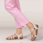 Jillian Braided Quarter Strap Sandal Aetrex Women Ivory XLXT0305 - Image 8