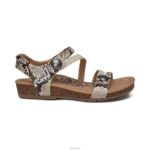 Jillian Braided Quarter Strap Sandal Aetrex Women Snake XLXT049 - Image 3