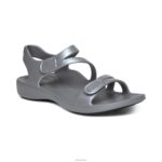 Jillian Sport Sandal Aetrex Women Shimmer Grey XLXT0147