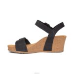 Lexa Quarter Strap Wedge Aetrex Women Black XLXT094 - Image 4