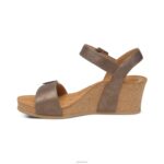 Lexa Quarter Strap Wedge Aetrex Women Bronze XLXT095 - Image 3