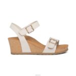 Lexa Quarter Strap Wedge Aetrex Women Ivory XLXT0172 - Image 2