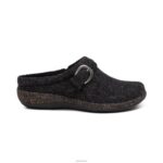 Libby Comfort Clog Aetrex Women Black Wool XLXT0159 - Image 4