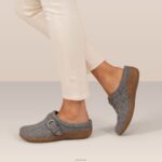 Libby Comfort Clog Aetrex Women Oatmeal Wool XLXT044 - Image 9