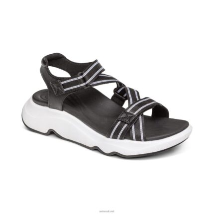 Marz Adjustable Sport Sandal Aetrex Women Black XLXT0294