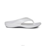 Maui Orthotic Flips Aetrex Women Glossy White XLXT0181 - Image 2