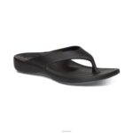 Maui Orthotic Flips Aetrex Women Matte Black XLXT016