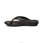 Maui Starfish Orthotic Flips Aetrex Women Black XLXT0273 - Image 4