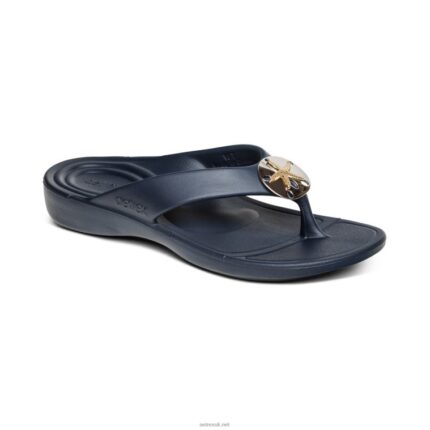 Maui Starfish Orthotic Flips Aetrex Women Navy XLXT0271